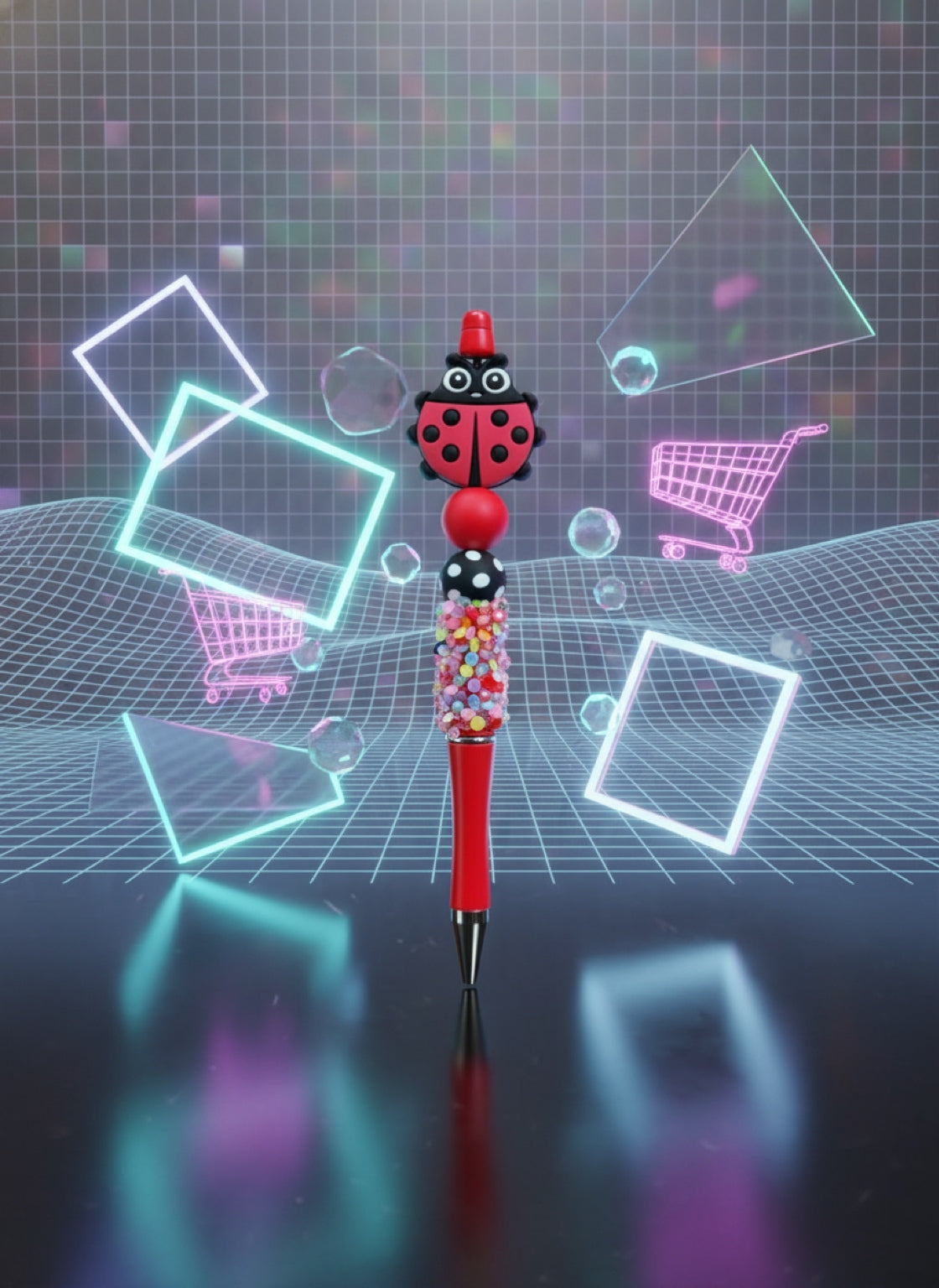 Ladybug Beaded Pen