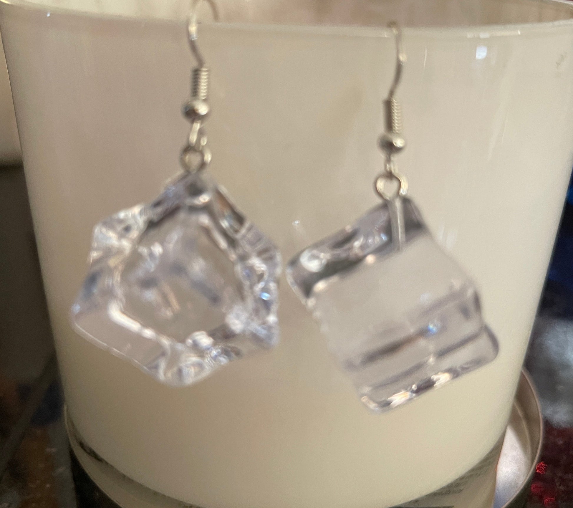 Ice Cube Wire EarringsPink tiful of LOVE