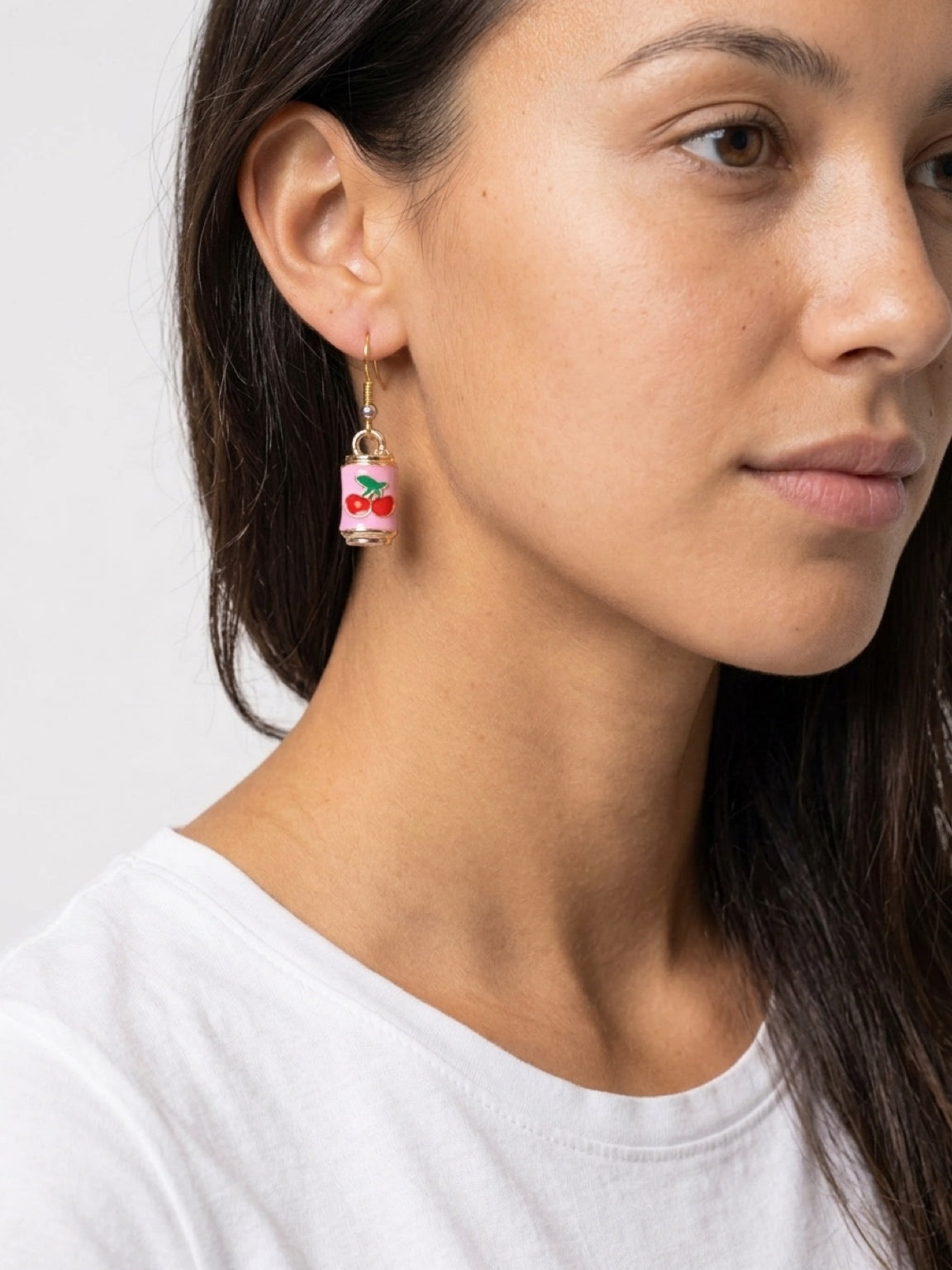 Cherry Soda Can Charm Dangle Earrings