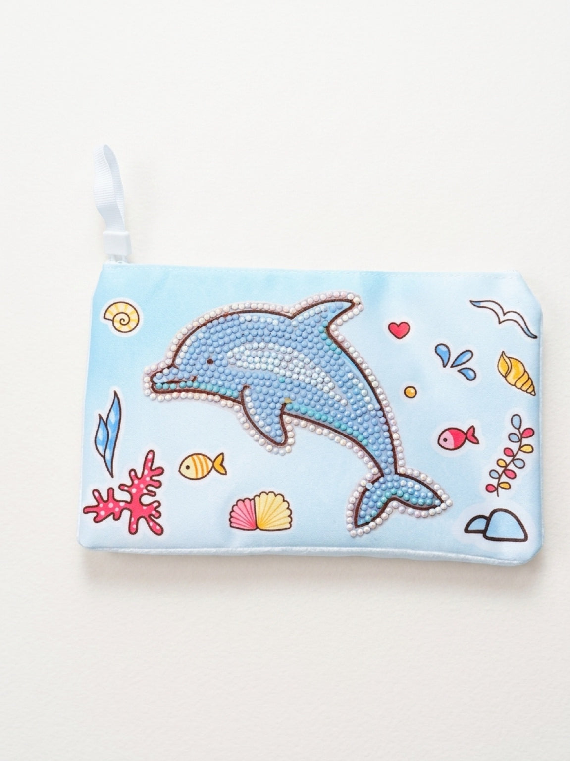Dolphin Diamond Art Zippered Pouch