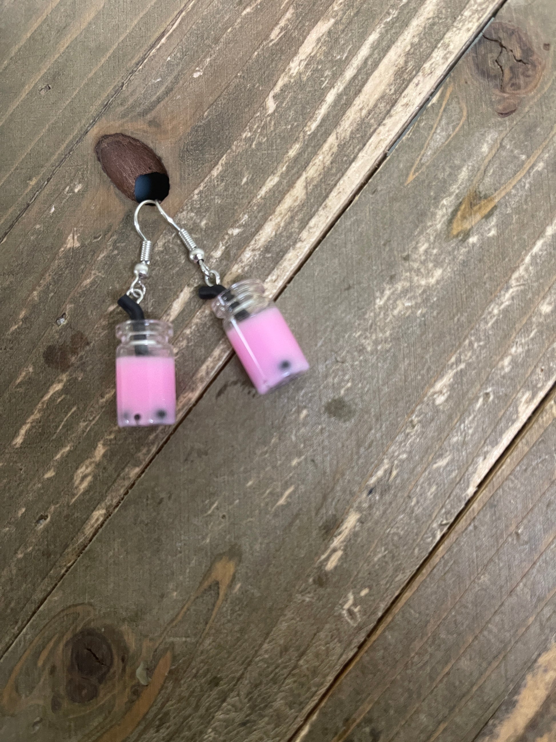 Bubble Tea charm Wire EarringPink tiful of LOVE