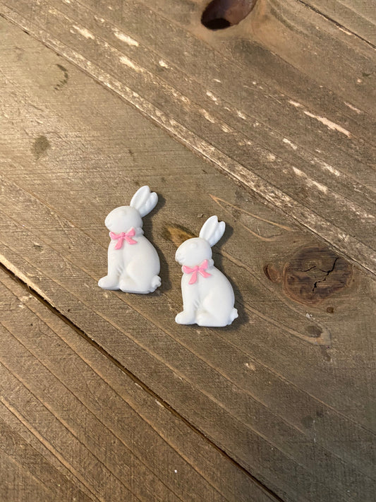 White or Brown Easter Bunny Stud EarringsPink tiful of LOVE