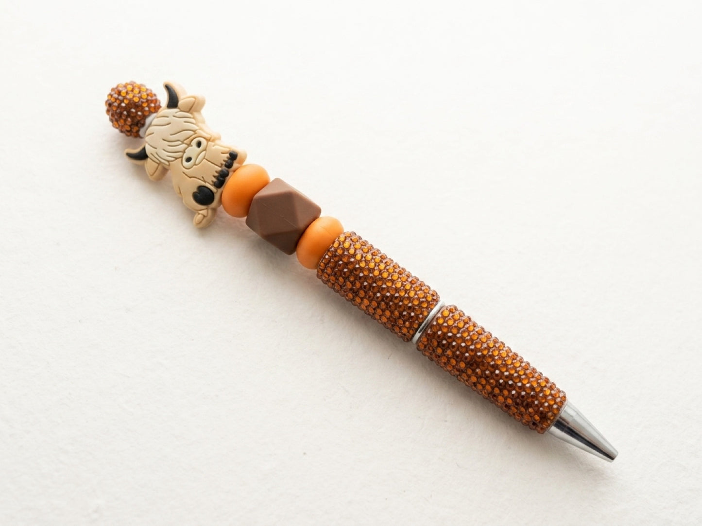 Highland Cow Beadable Pen