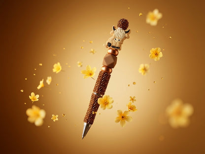Highland Cow Beadable Pen