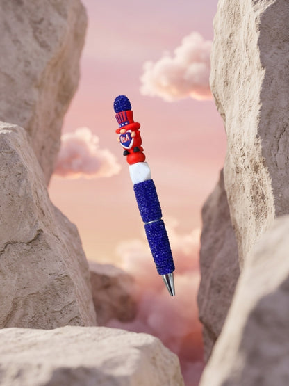 Patriotic USA Gnome Beadable Pen