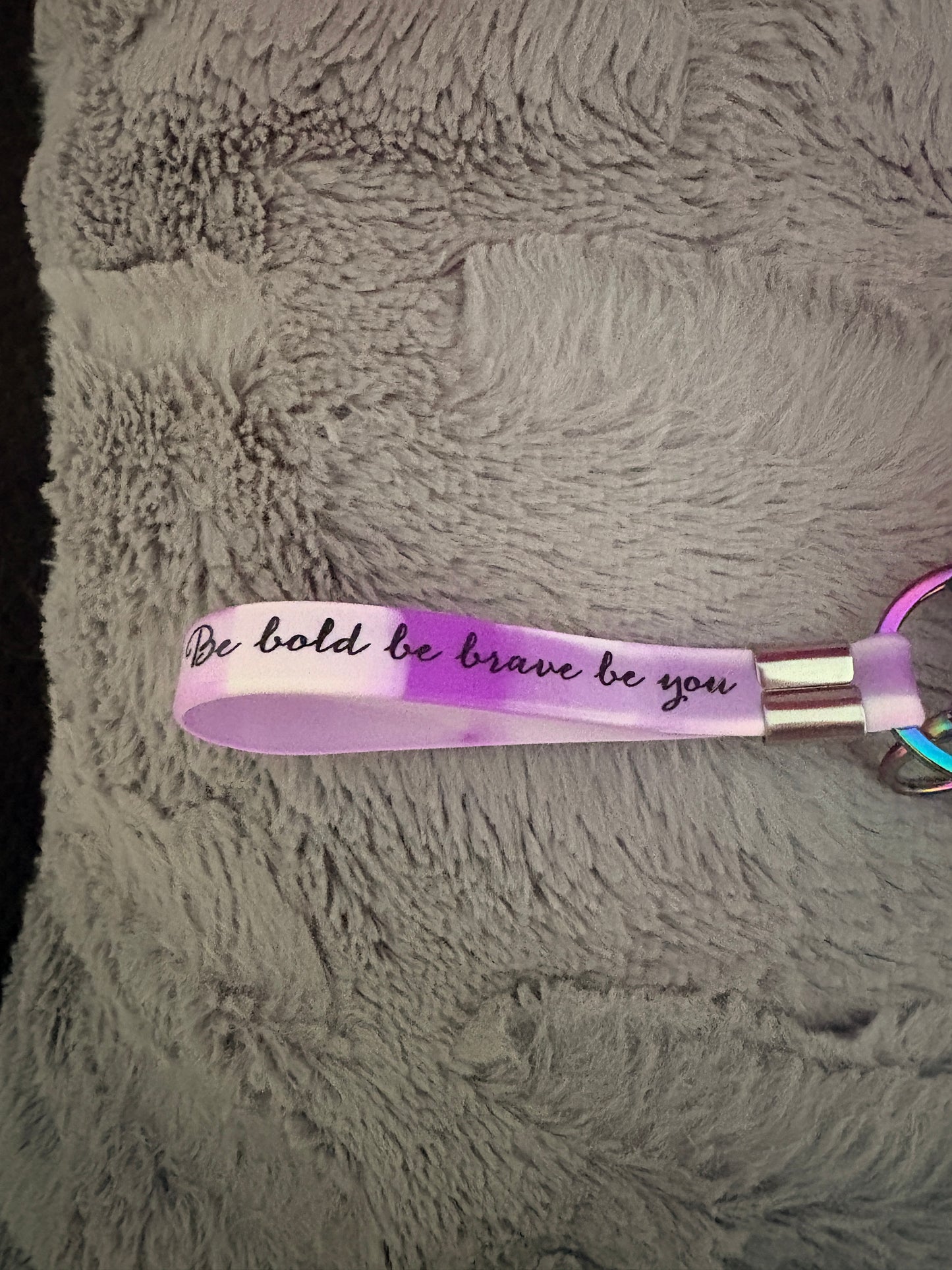 Lavender Gnome Wristlet Keychain