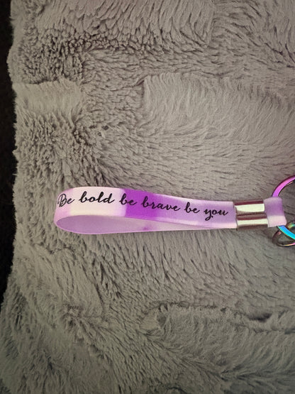 Lavender Gnome Wristlet Keychain