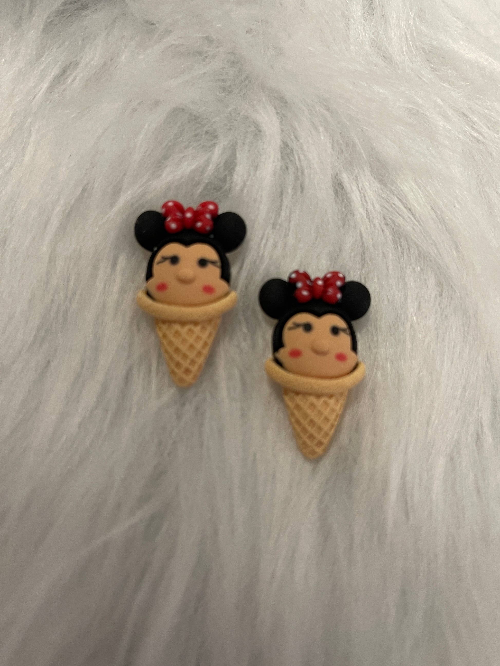 Mouse Ears with Bow Ice Cream Cone Stud EarringsPink tiful of LOVE