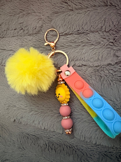 "Let the Sunshine In" Fidget Wristlet Keychain