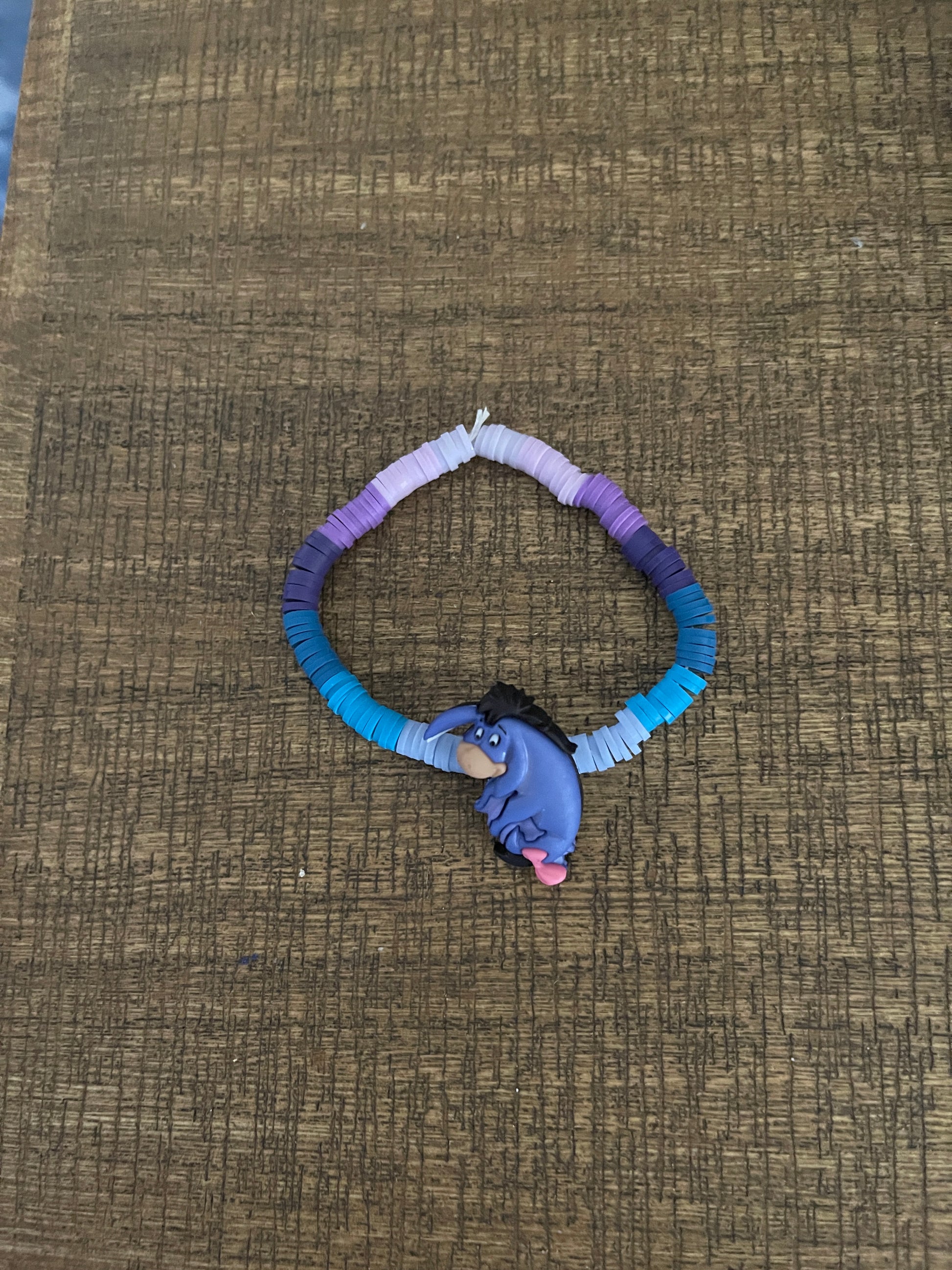 Blue and Purple Clay Beaded with Eeyore Elastic/Stretch BraceletPink tiful of LOVE