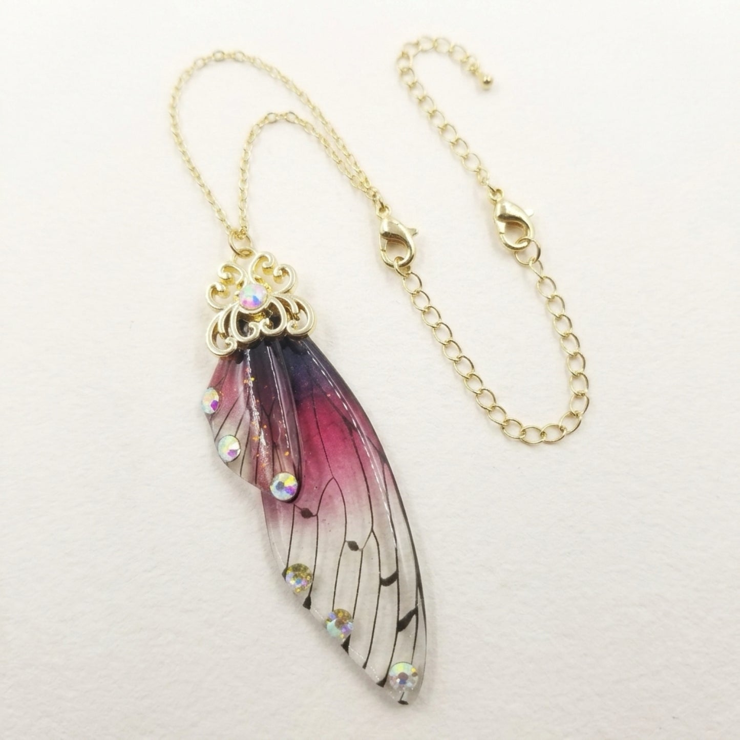 Fairy Butterfly Wing Pendant Necklace