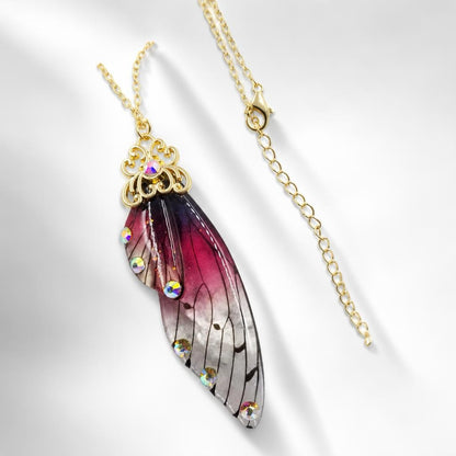 Fairy Butterfly Wing Pendant Necklace