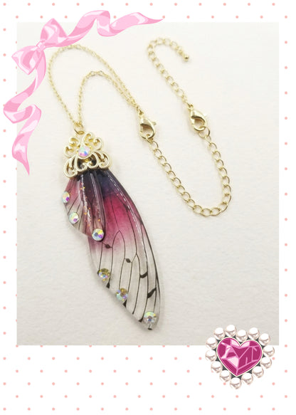 Fairy Butterfly Wing Pendant Necklace