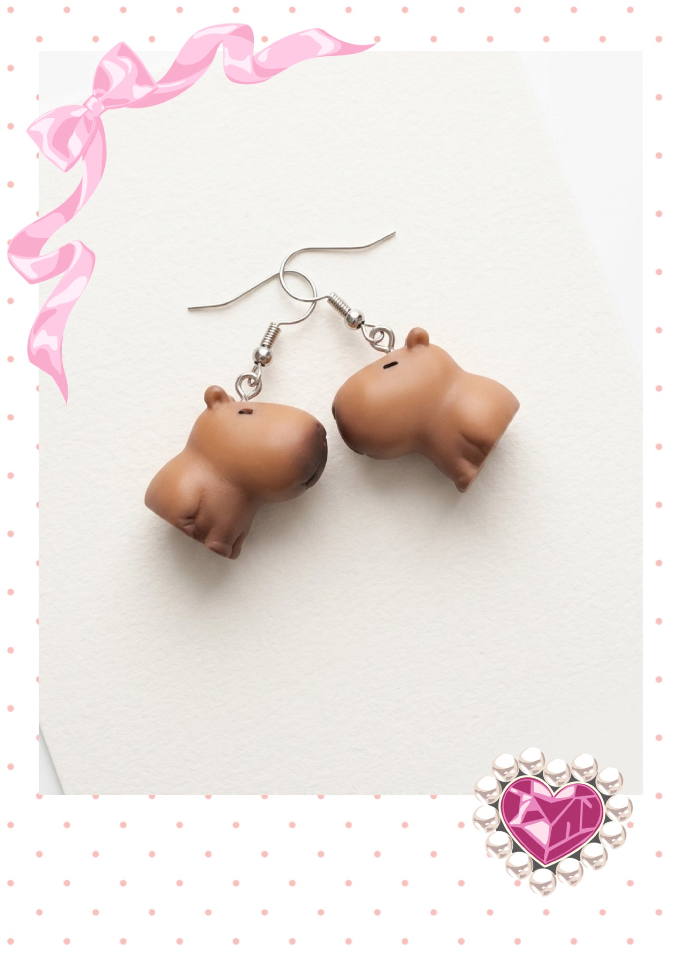 Chubby Capybara Dangle Earrings