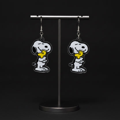 Cute Dog Acrylic Wire Earrings