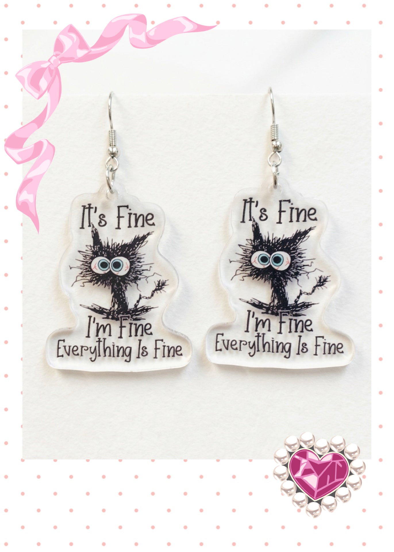 "It's Fine" Wire Earrings