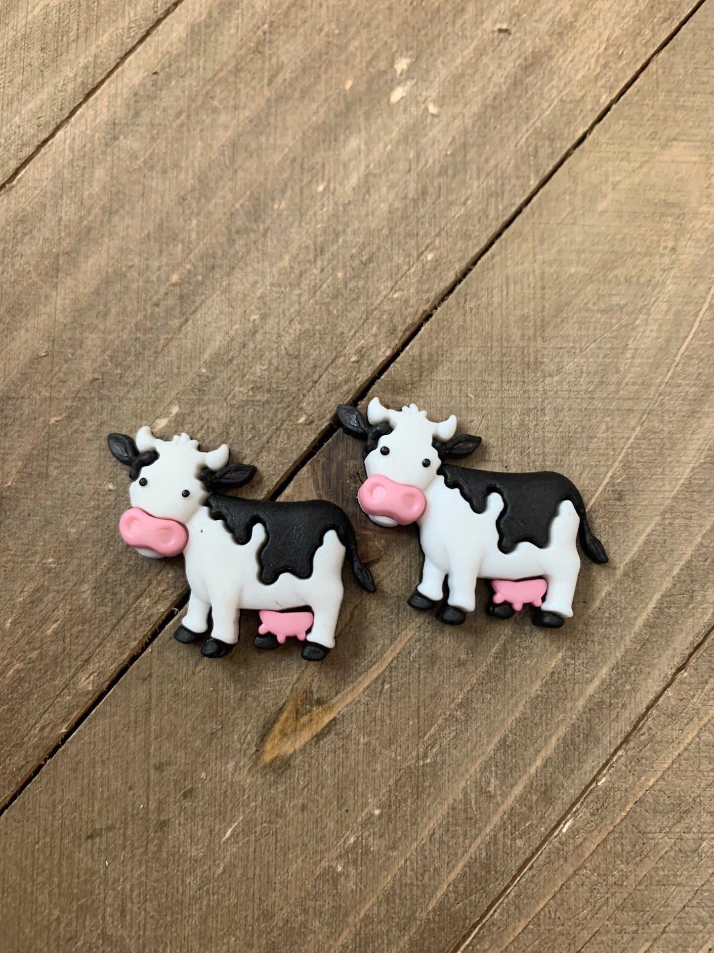 Moove-It Cow Standing Stud Earrings – Cute Plastic Farm Animal Jewelry
