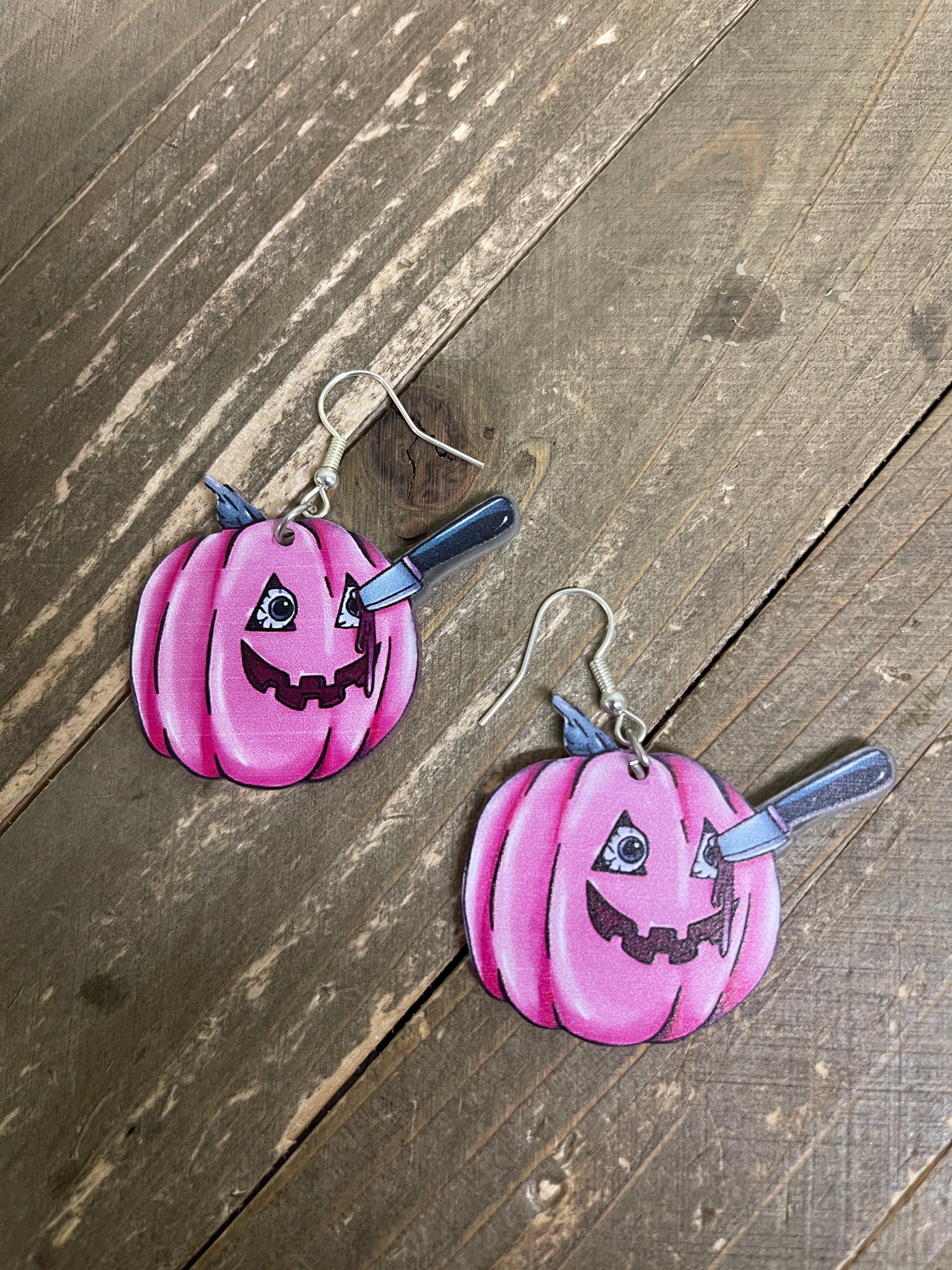 Scary Halloween Collection Wire Earrings (5 scary ones to choose)Pink tiful of LOVE