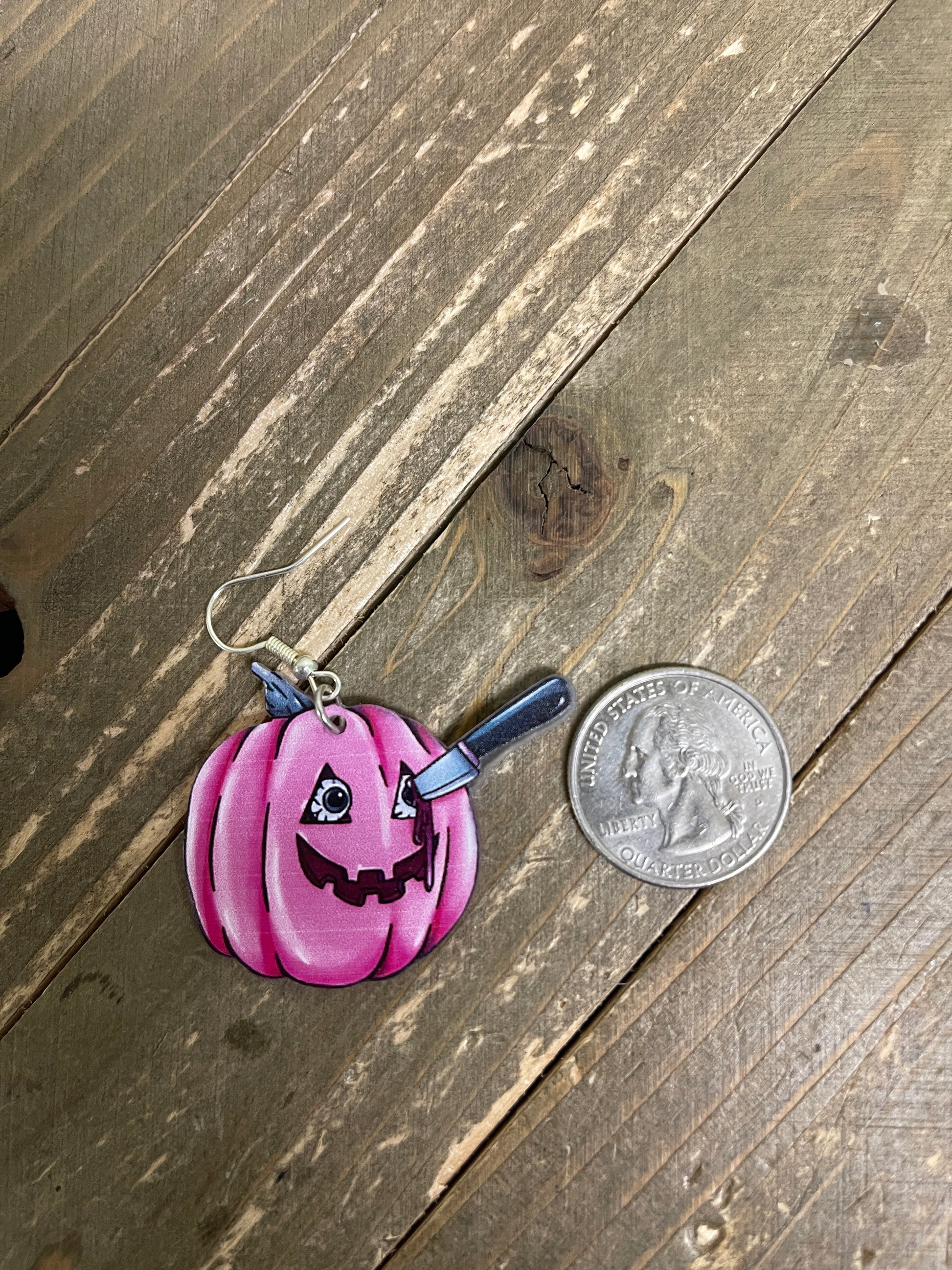 Scary Halloween Collection Wire Earrings (5 scary ones to choose)Pink tiful of LOVE