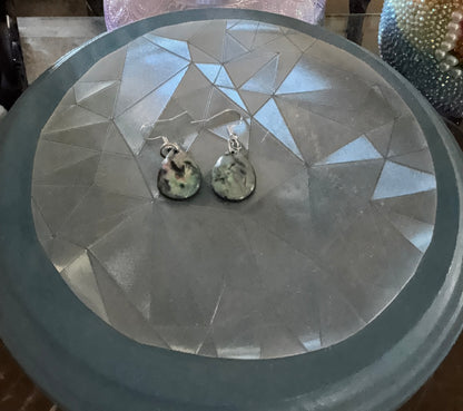 Abalone Shell Teardrop Dangle Earrings