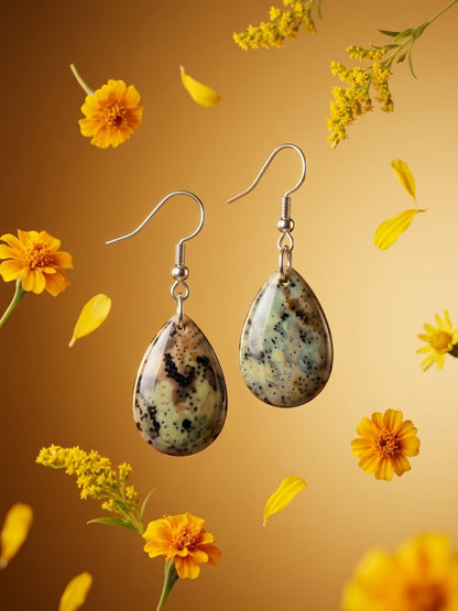 Abalone Shell Teardrop Dangle Earrings