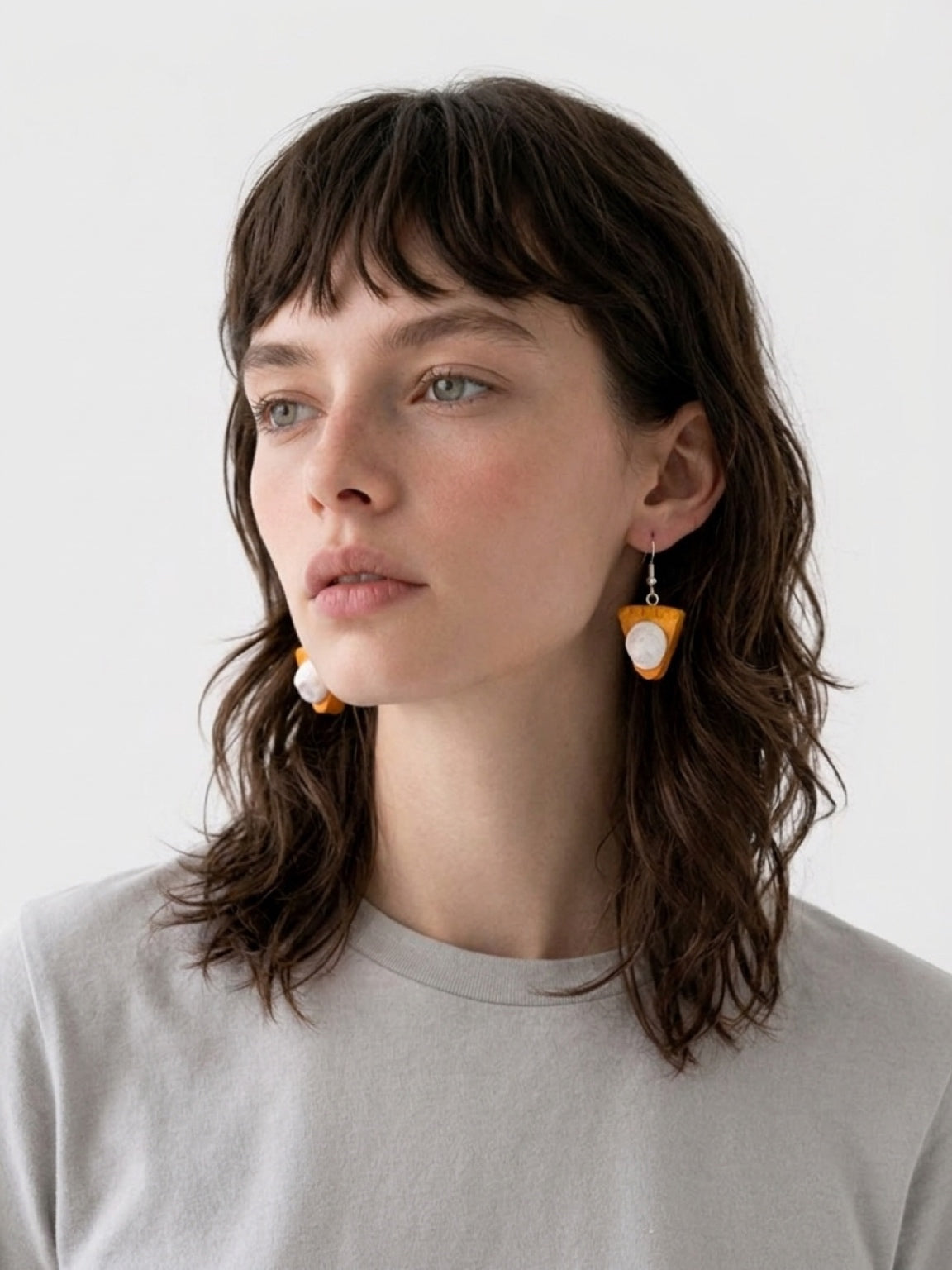 Pumpkin Pie Slice Charm Dangle Earrings