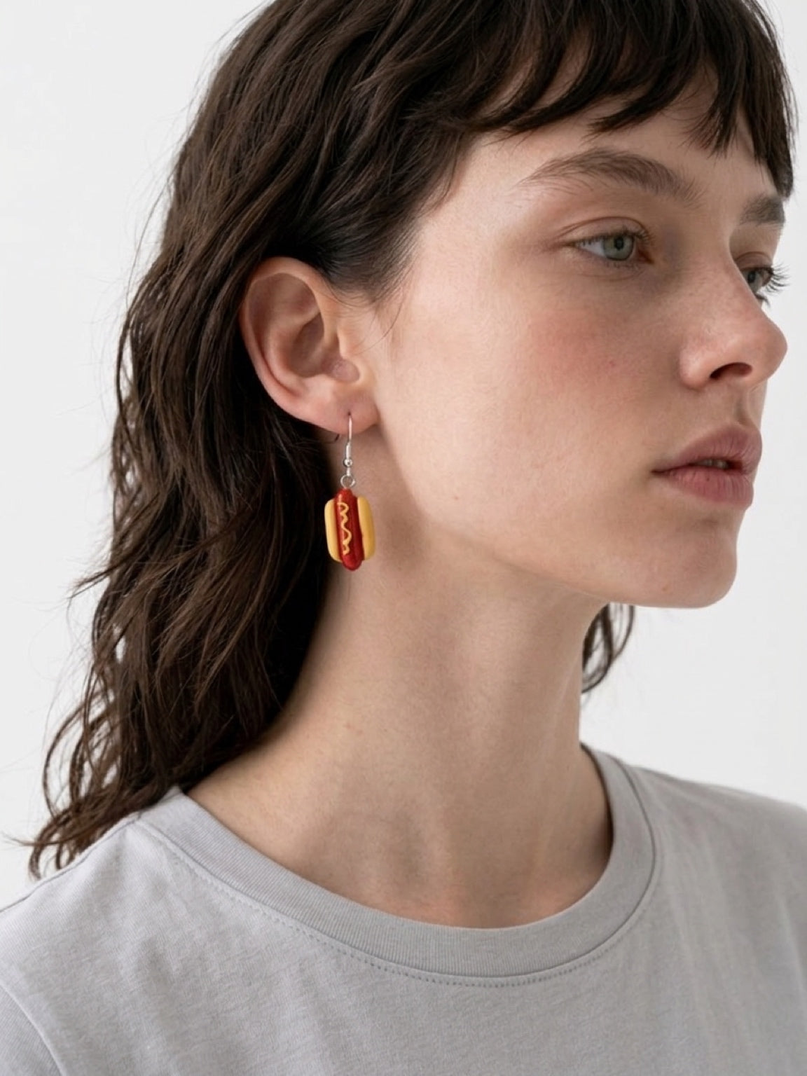 Hot Dog Charm Dangle Earrings