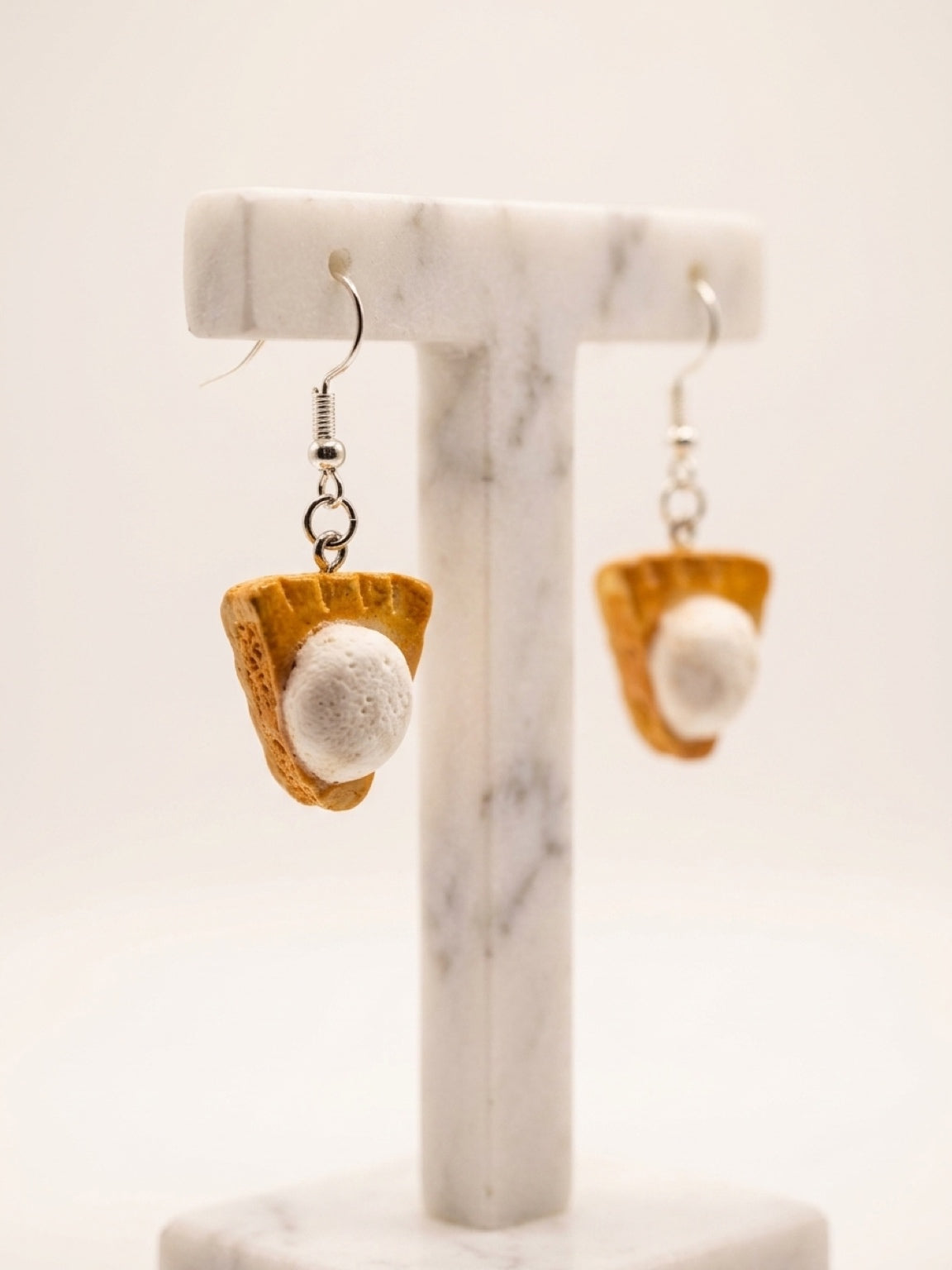 Pumpkin Pie Slice Charm Dangle Earrings
