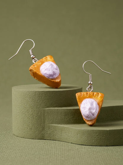 Pumpkin Pie Slice Charm Dangle Earrings