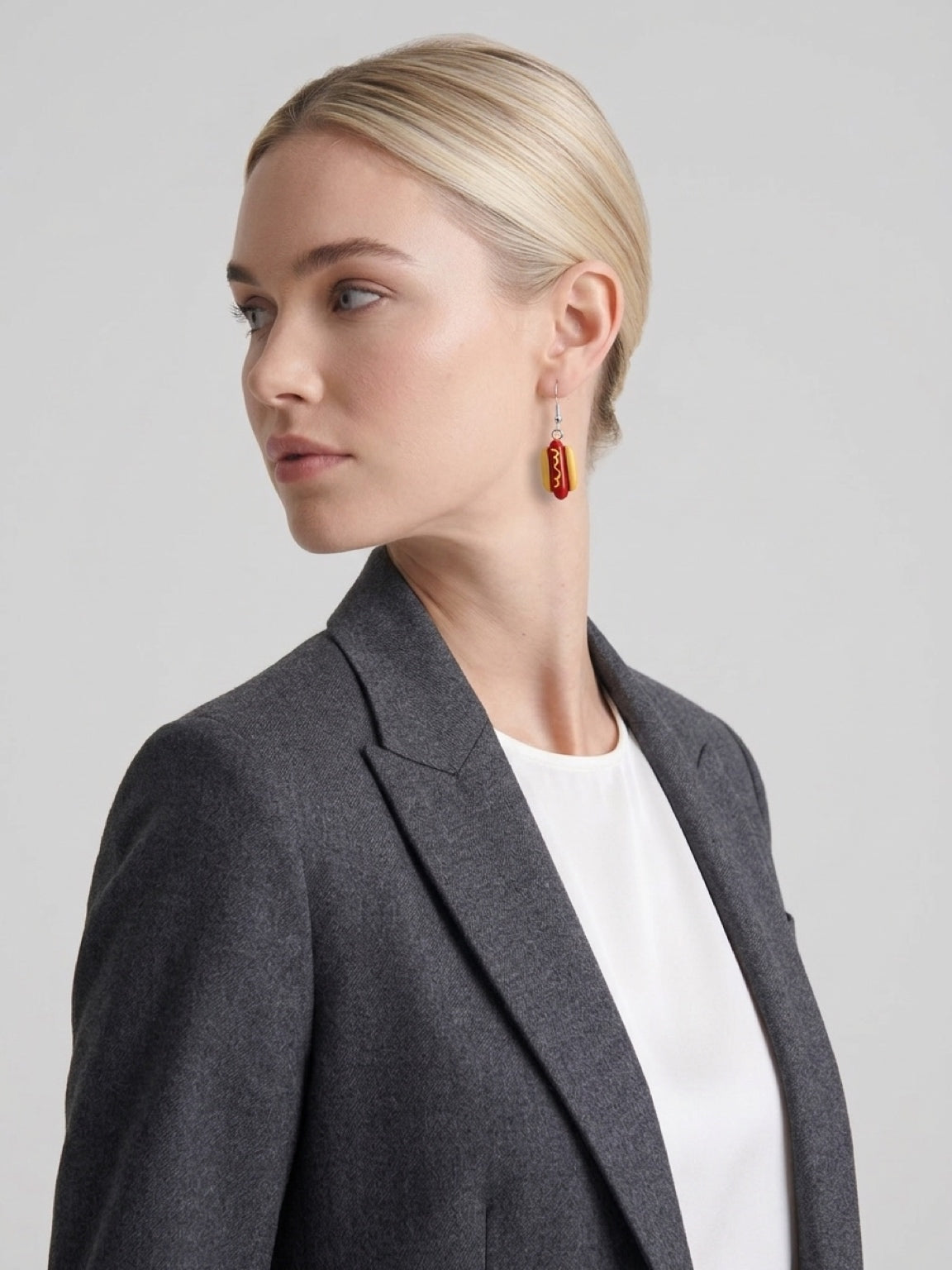 Hot Dog Charm Dangle Earrings