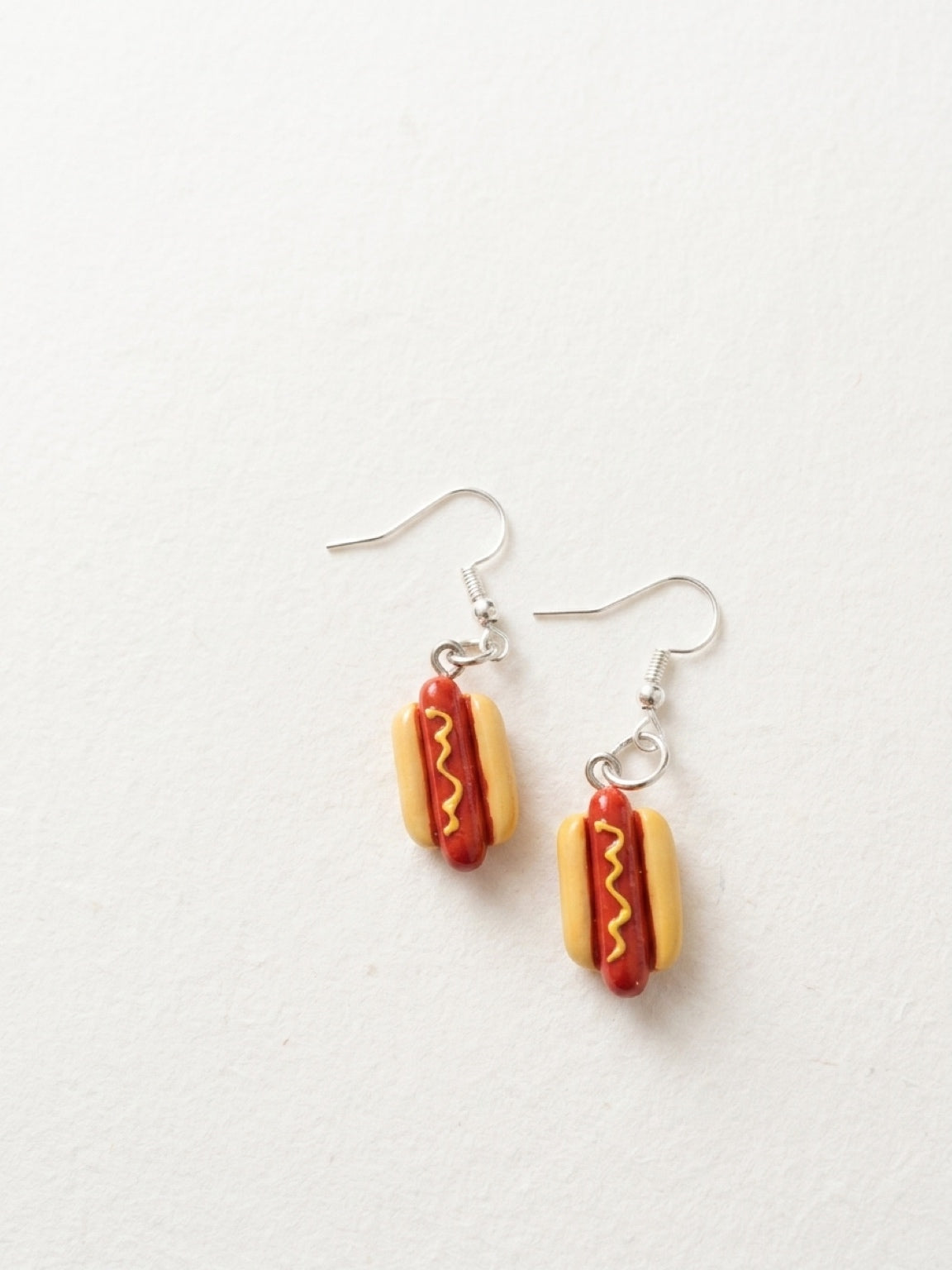 Hot Dog Charm Dangle Earrings