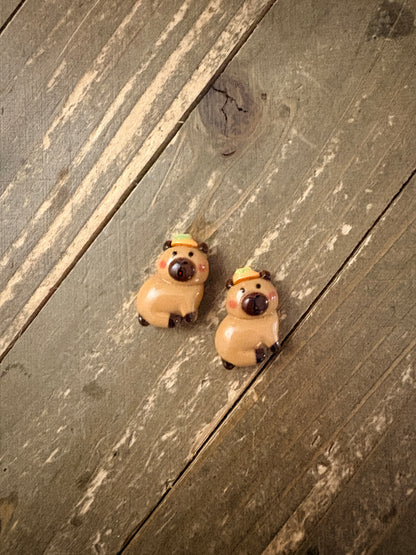 Capybara Stud Earrings — Cute Dressed-Up Capybara (5 Styles)