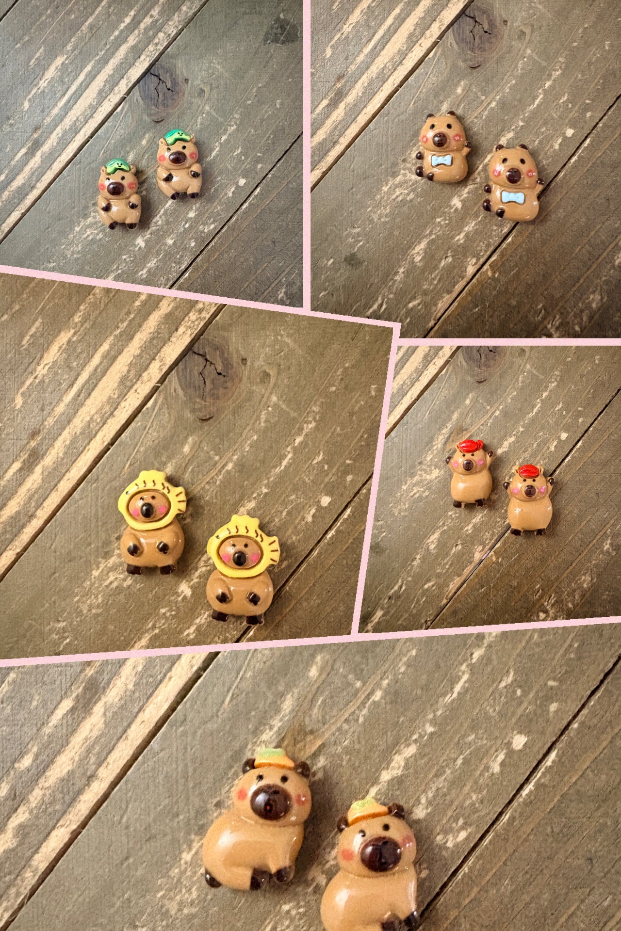 Capybara Stud Earrings — Cute Dressed-Up Capybara (5 Styles)