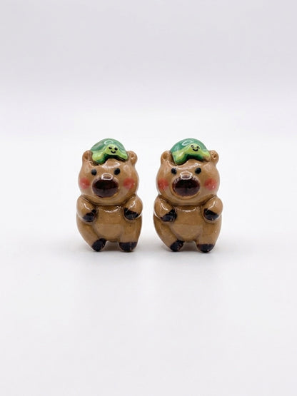 Capybara Stud Earrings — Cute Dressed-Up Capybara (5 Styles)