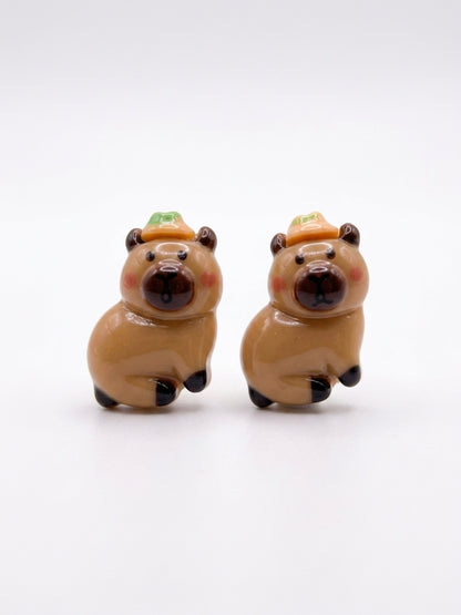 Capybara Stud Earrings — Cute Dressed-Up Capybara (5 Styles)