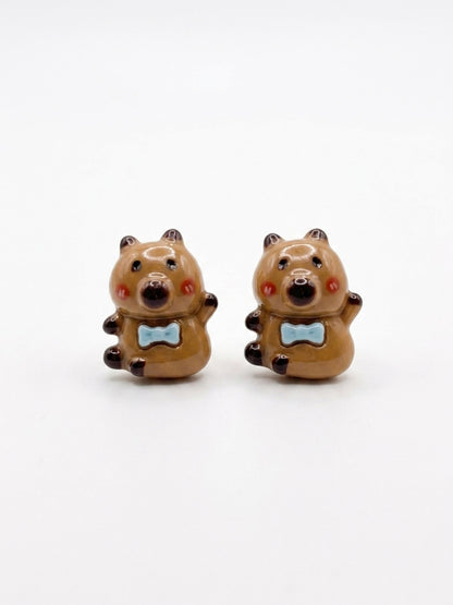 Capybara Stud Earrings — Cute Dressed-Up Capybara (5 Styles)