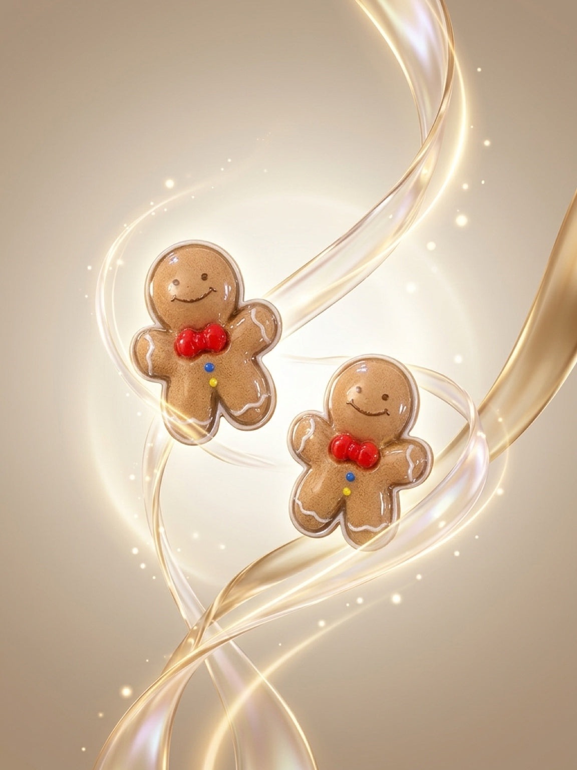 Gingerbread Men Stud Earrings