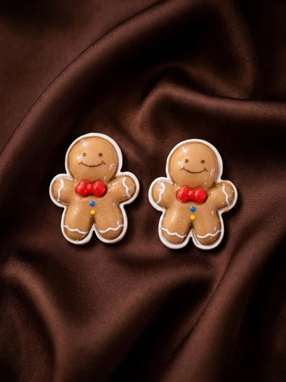 Gingerbread Men Stud Earrings