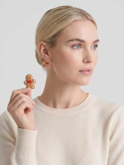 Gingerbread Men Stud Earrings