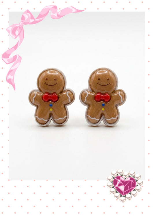 Gingerbread Men Stud Earrings