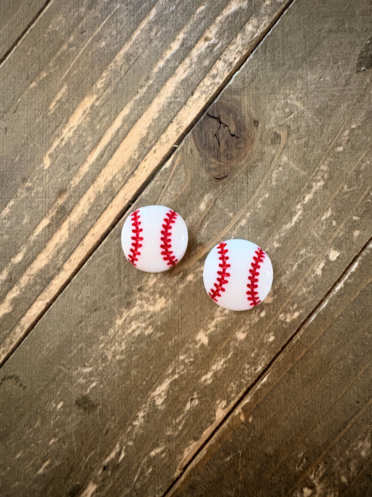 Baseball Stud Earrings