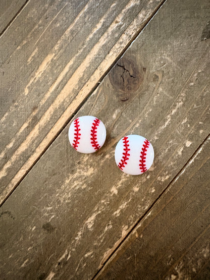Baseball Stud Earrings