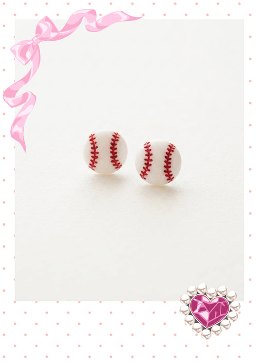 Baseball Stud Earrings