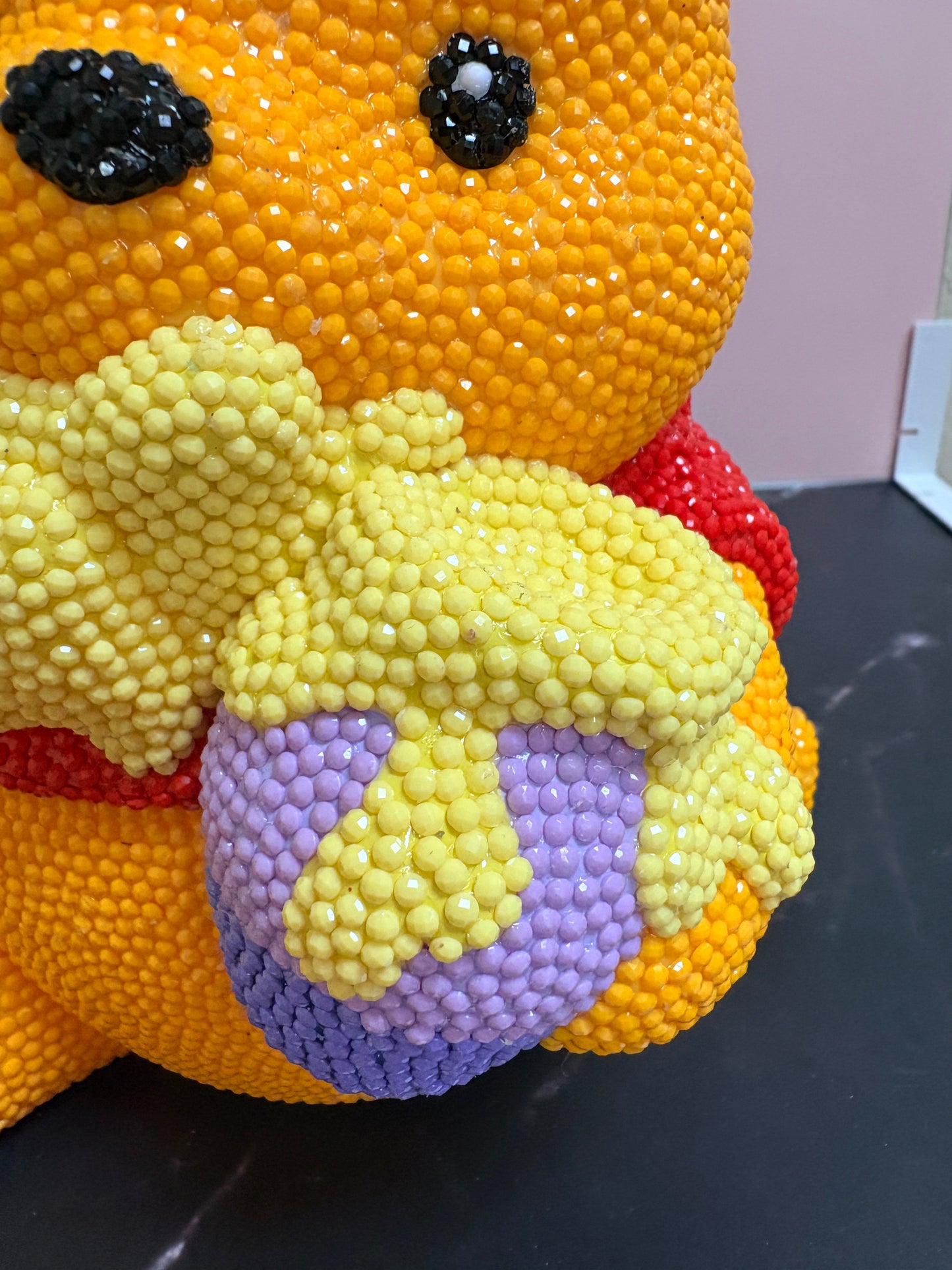 Bedazzled Honey Bear Coin Bank — Rhinestone Bling Figurine with Honey Pot