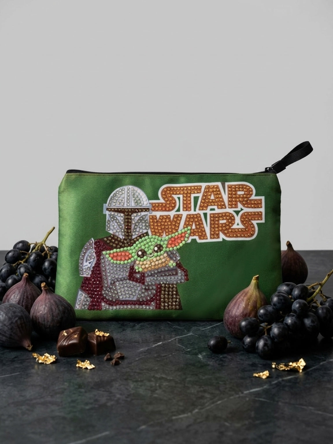 Galaxy-Inspired Character Zippered Pouch — Diamond Art Design