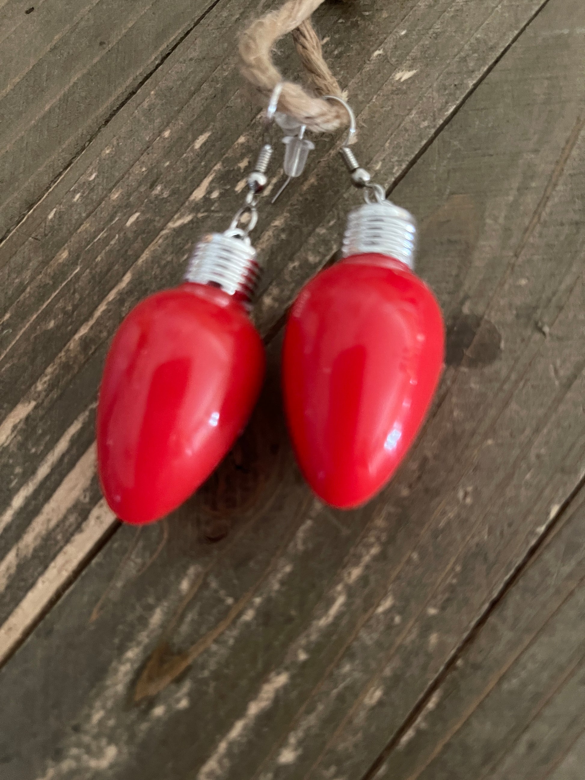 Light Up Christmas Light Wire EarringsPink tiful of LOVE
