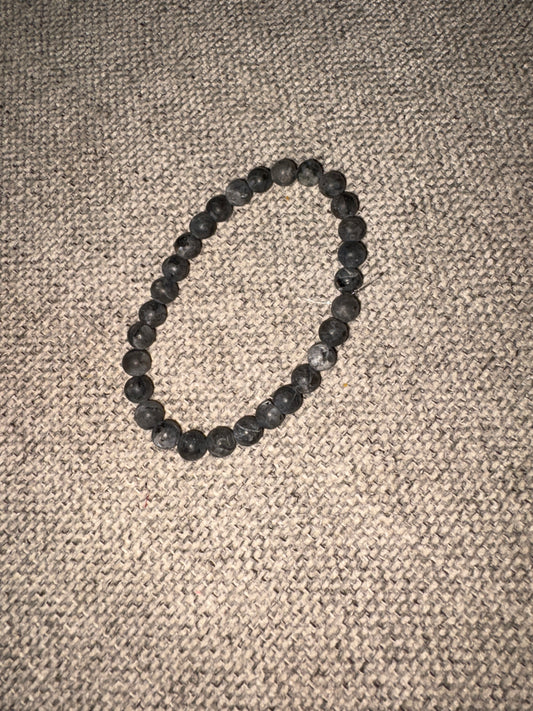 Labradorite (4mm) gemstone beaded Stretch braceletPink tiful of LOVE