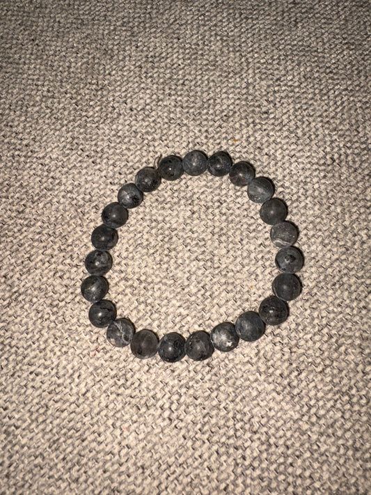 Labradorite (6mm) gemstone beaded Stretch braceletPink tiful of LOVE