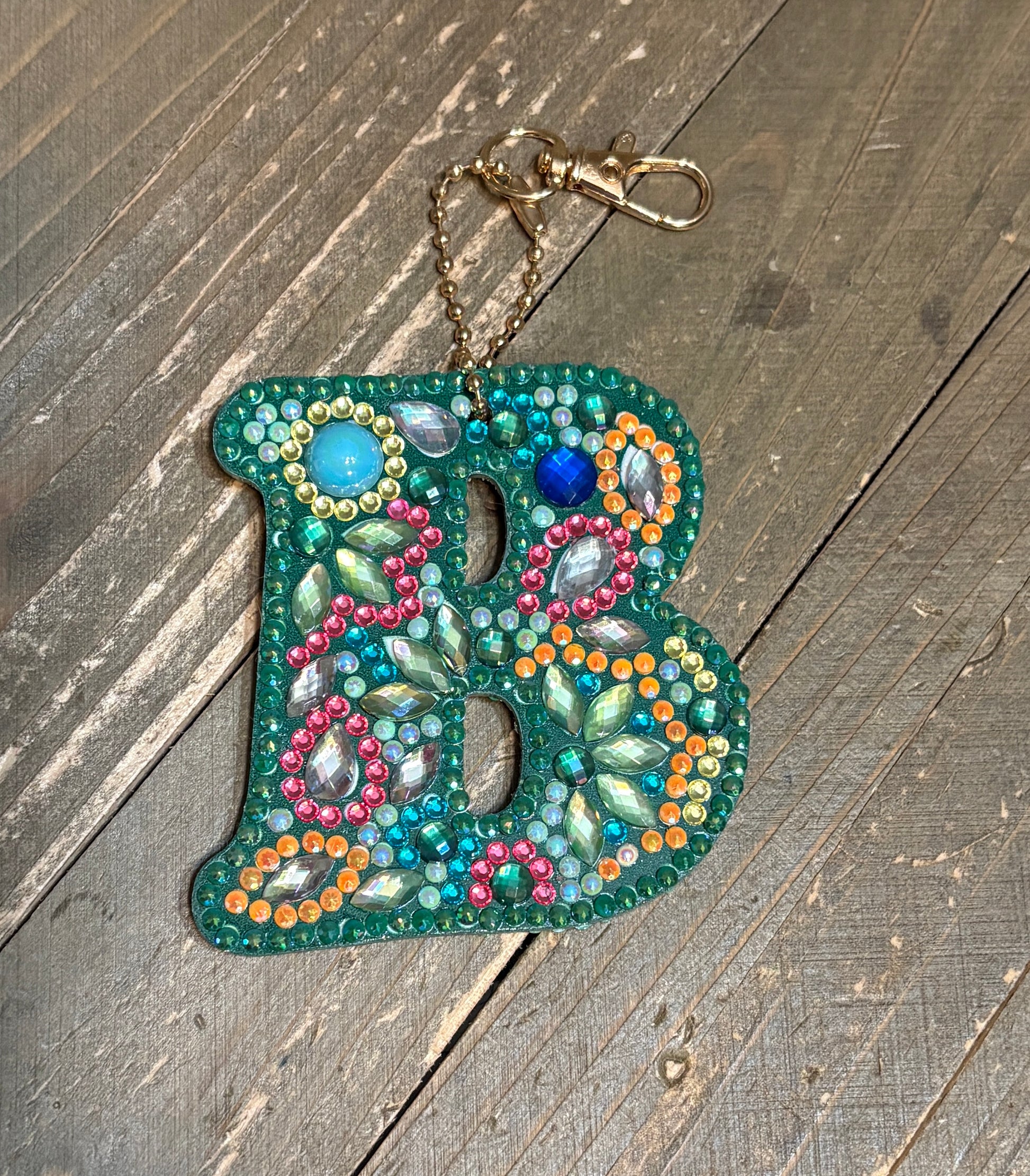 Diamond ART Letters of the  Alphabet Key chain or OrnamentsPink tiful of LOVE