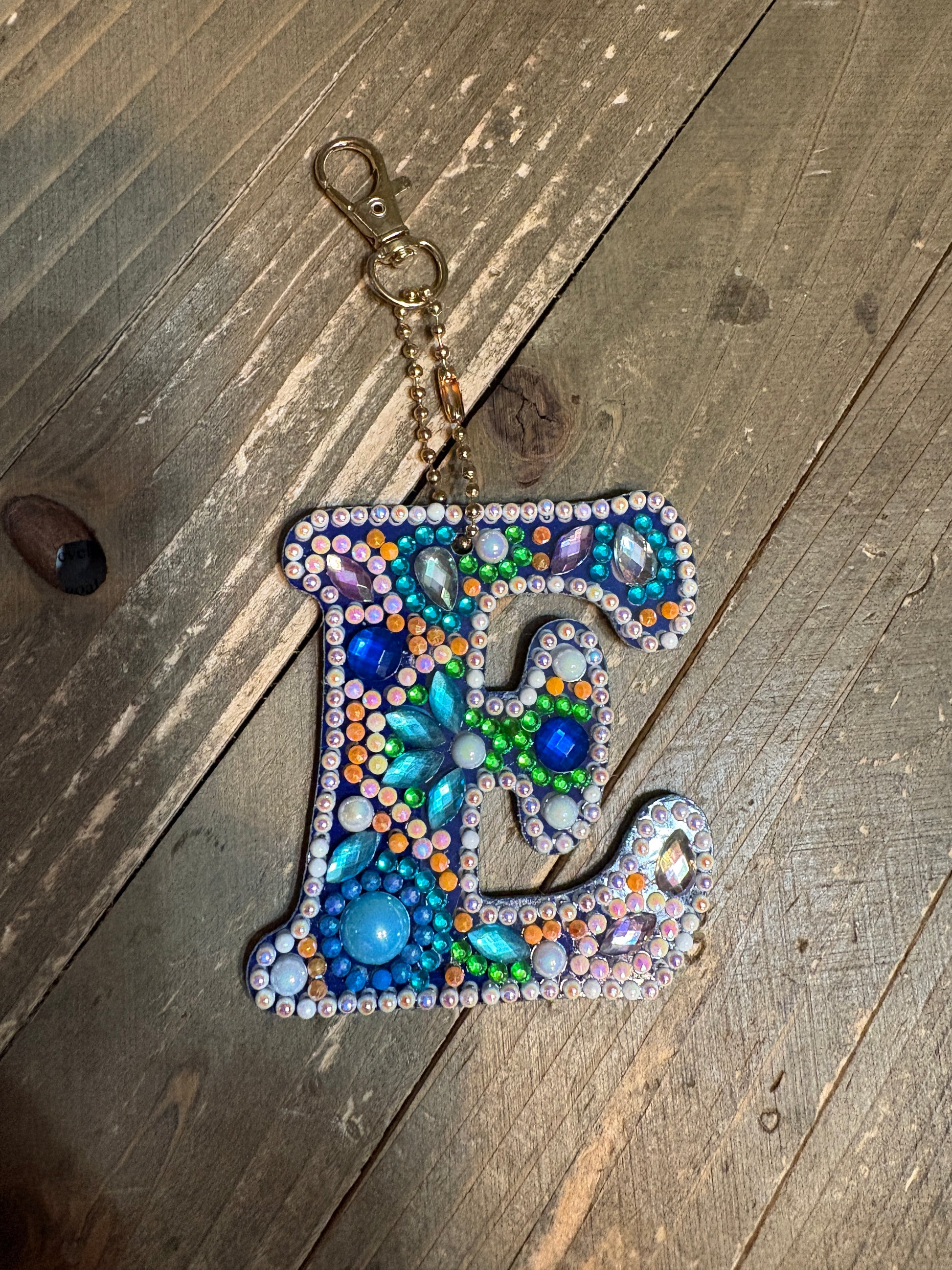 Diamond ART Letters of the  Alphabet Key chain or OrnamentsPink tiful of LOVE